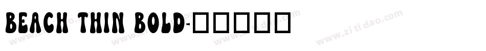 Beach Thin Bold字体转换